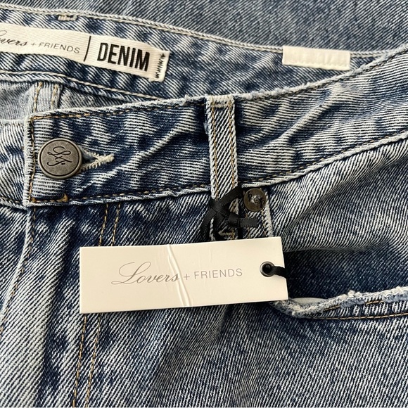 Lovers and Friends Logan Distressed Cropped Raw Edge Denim in Lost Hills preppy - Picture 11 of 16